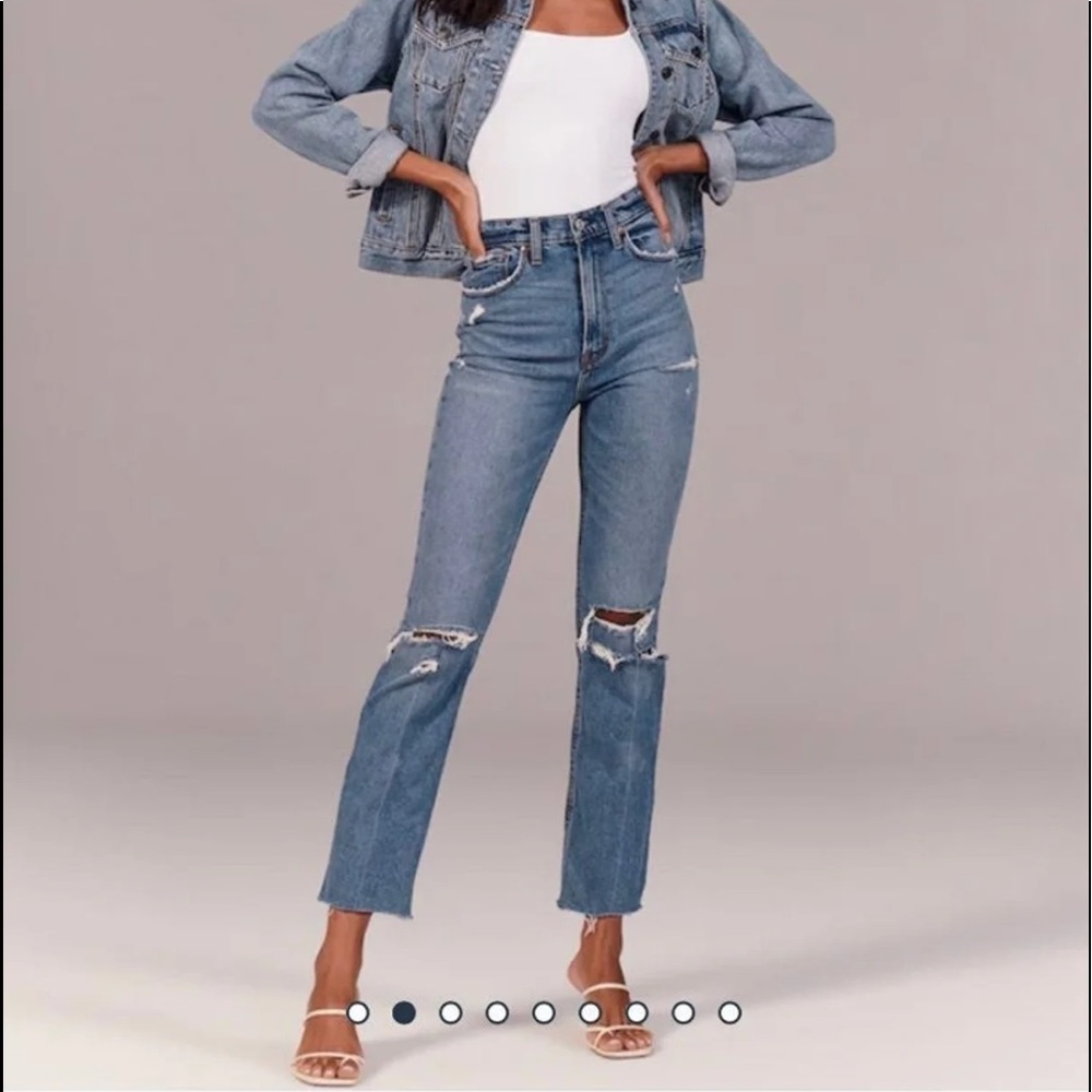Abercrombie Ultra High Rise Ankle Straight jeans
